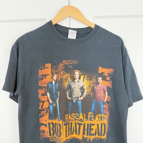 Gildan Other - Mens Rascal Flatts T Shirt Medium Black Bob That Head Tour 2008 Concert Graphic